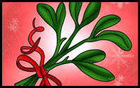 200x125 How To Draw Mistletoe With Easy Step - Easy Mistletoe Drawing