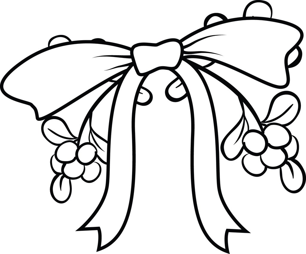 1024x851 Christmas Coloring Pages Mistletoe Printable Coloring - Easy Mistletoe Drawing