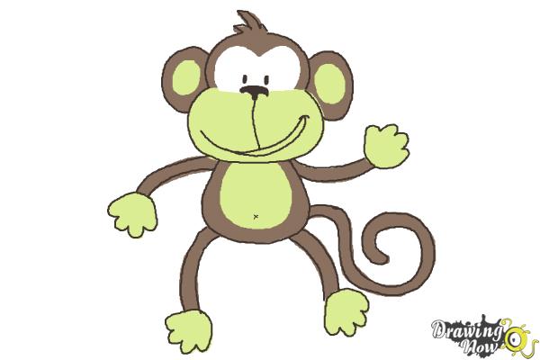 600x400 How To Draw A Monkey Step - Easy Monkey Drawing Step By Step