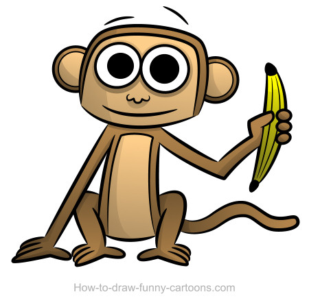 450x442 Monkey Drawings - Easy Monkey Drawing Step By Step