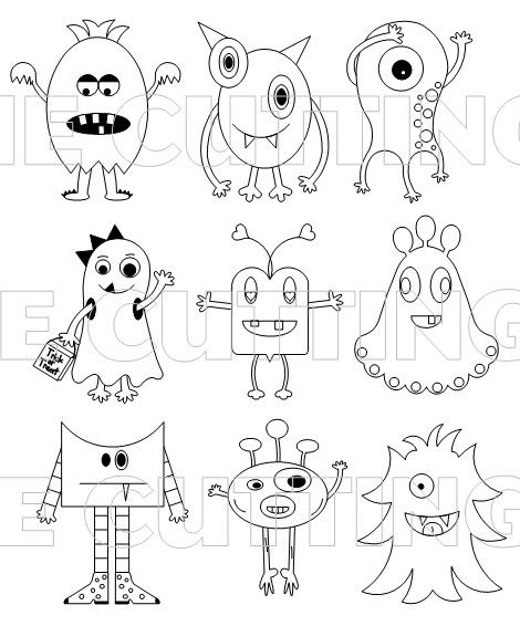 470x566 Monsters So Cute And Easy!!! {doodle} Monster Drawing - Easy Monster Drawings