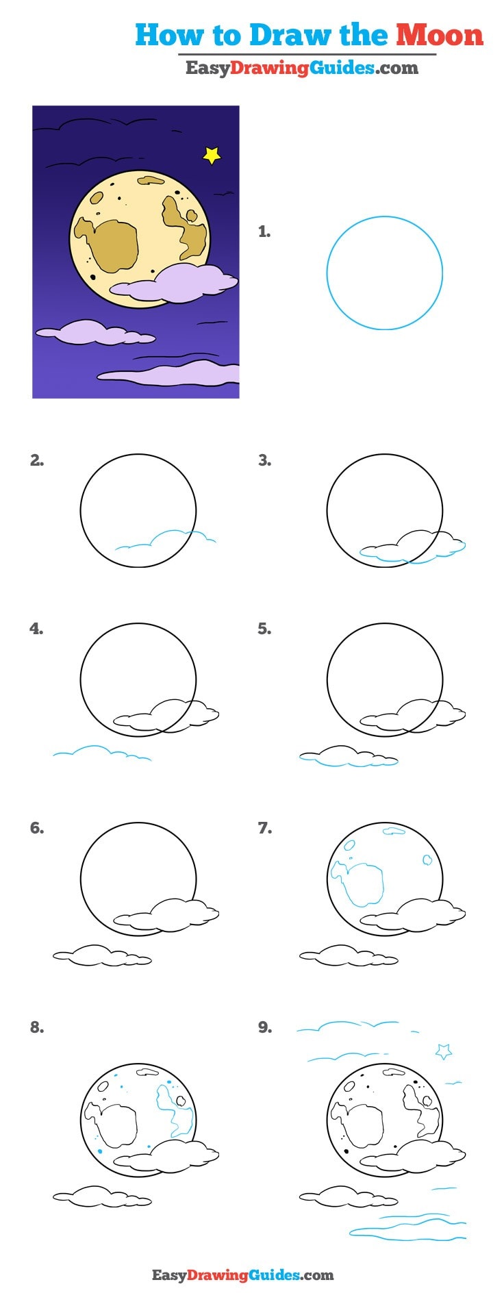 736x1904 How To Draw The Moon Really Easy Drawing Tutorial - Easy Moon Drawing