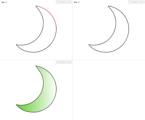 474x391 How To Draw Moon For Kids Step - Easy Moon Drawing