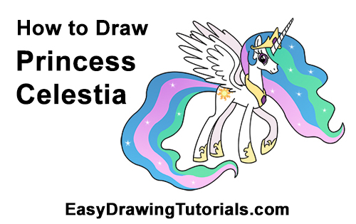 500x315 how to draw princess celestia - Easy My Little Pony Drawing