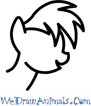 300x350 How To Draw Rainbow Dash From My Little Pony - Easy My Little Pony Drawing