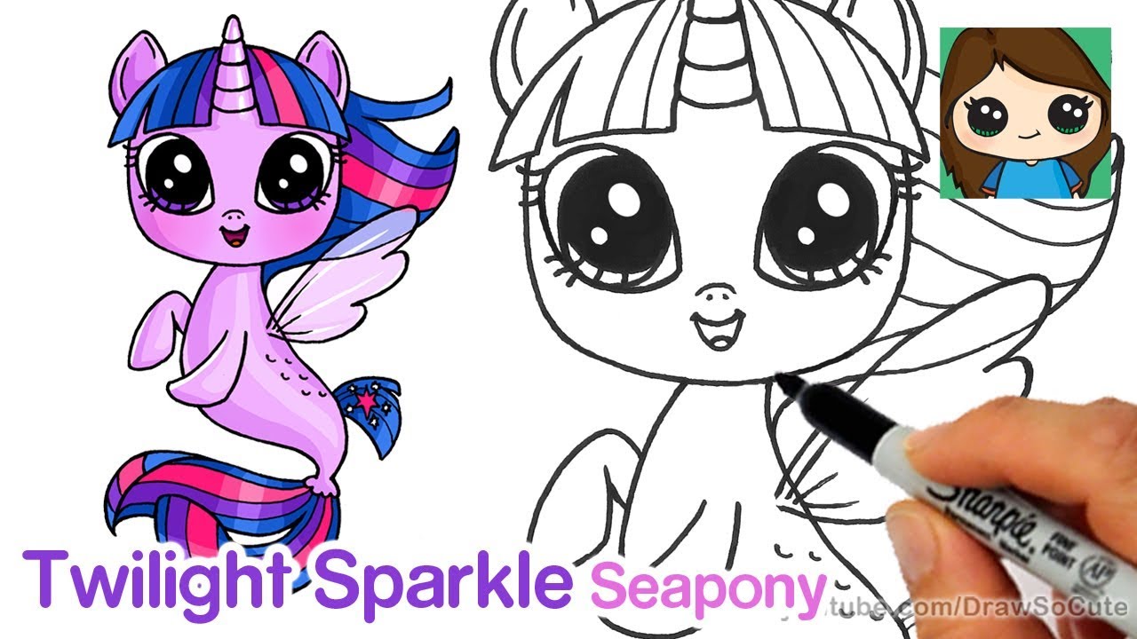 1280x720 How To Draw Twilight Sparkle Seapony My Little Pony - Easy My Little Pony Drawing