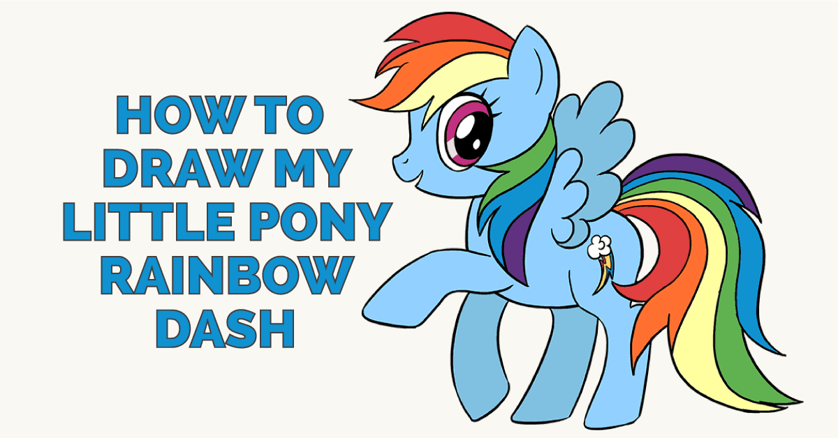 1200x628 How To Draw A My Little Pony - Easy My Little Pony Drawing