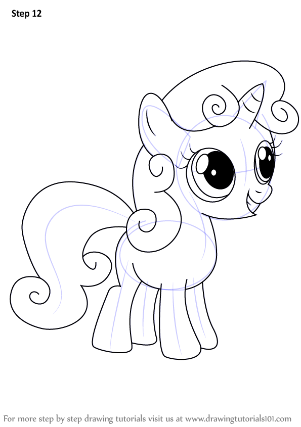 595x845 Learn How To Draw Sweetie Belle From My Little Pony Friendship Is - Easy My Little Pony Drawing