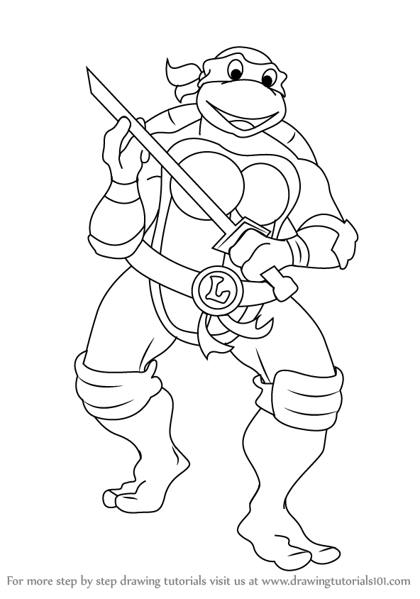 592x844 Learn How To Draw Raphael From Teenage Mutant Ninja Turtles - Easy Ninja Turtle Drawing