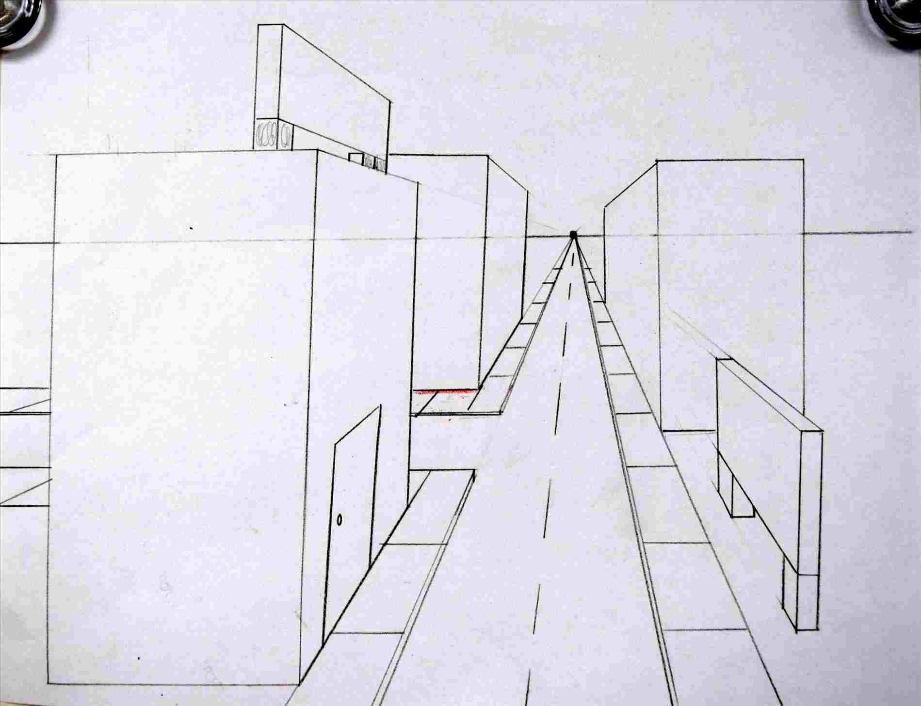 Easy One Point Perspective Drawing at PaintingValley.com | Explore ...