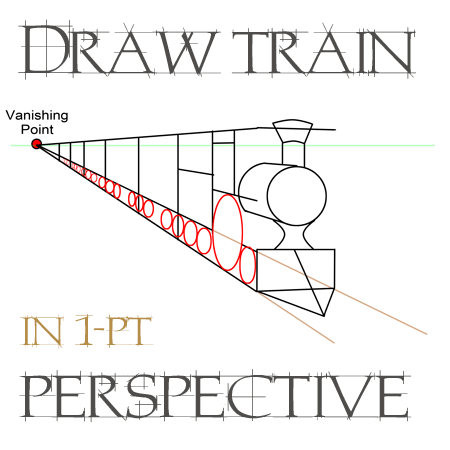 450x450 Drawing Trains In One Point Perspective With Easy Step - Easy One Point Perspective Drawing