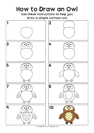 302x427 How To Draw Step - Easy Owl Drawing Step By Step
