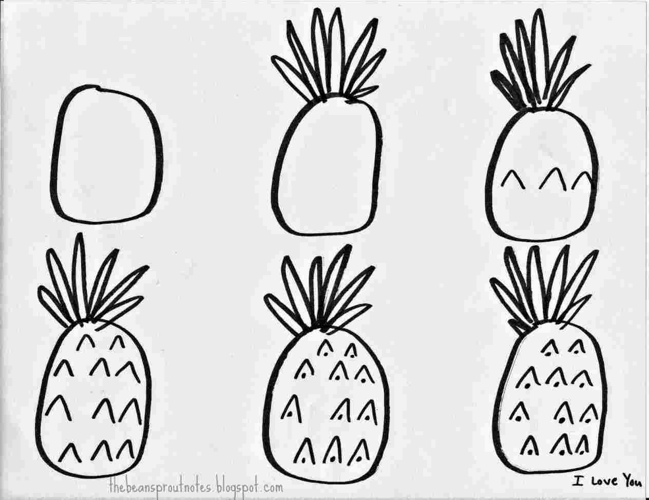 1264x974 Pictures Wikihowrhwikihowcom Cute Easy Drawing - Easy Pineapple Drawing