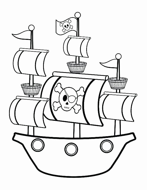 Download Easy Pirate Ship Drawing at PaintingValley.com | Explore ...