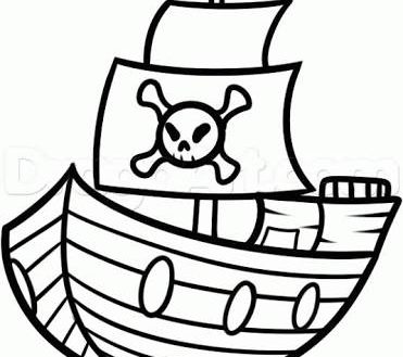 371x329 Pretty Design Draw A Pirate Ship How To Steps With Pictures - Easy Pirate Ship Drawing