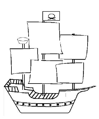 Easy Pirate Ship Drawing at PaintingValley.com | Explore collection of ...