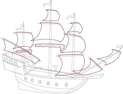 400x306 How To Draw A Ship Combined With Image Titled Draw A Navy Ship - Easy Pirate Ship Drawing