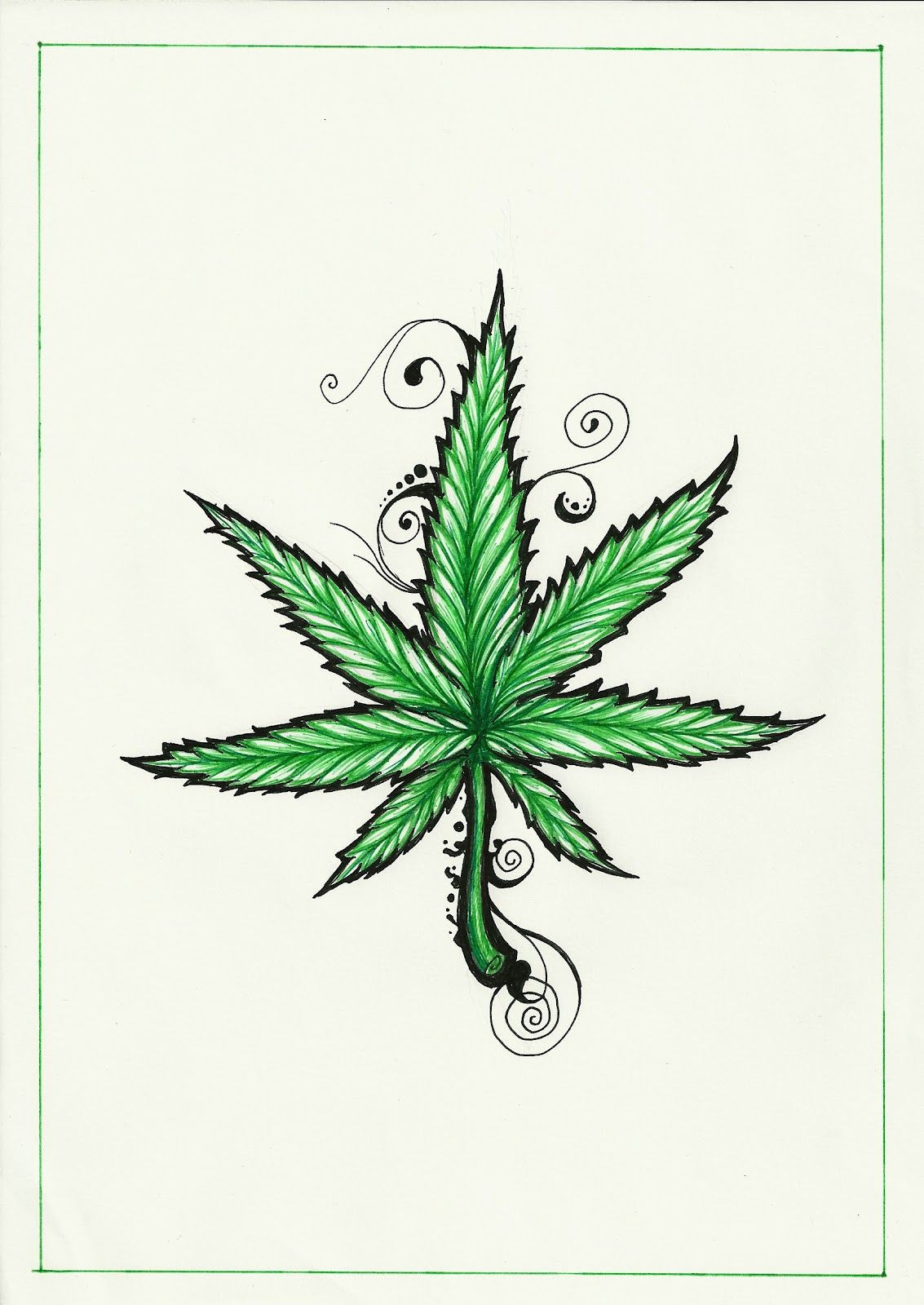 How To Draw A Pot Leaf, Pot Leaf Drawing - Cliparts.co - No matter how