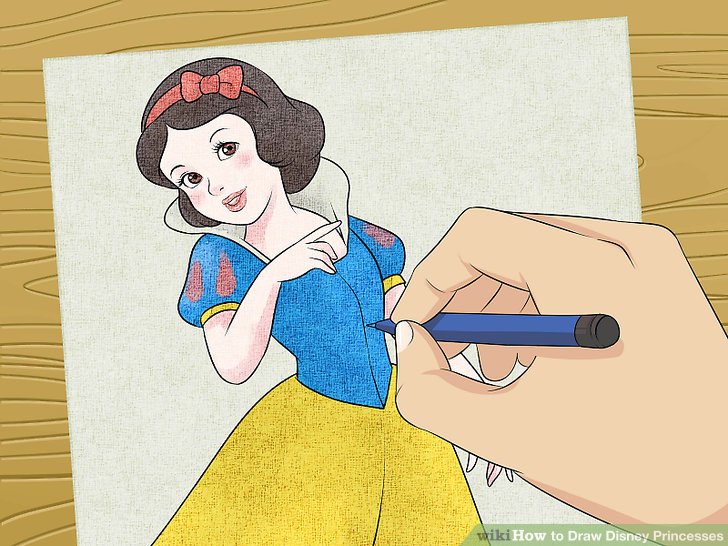 728x546 How To Draw Disney Princesses Steps - Easy Princess Drawing