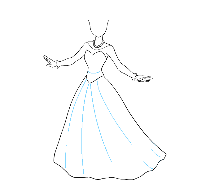 678x600 How To Draw A Cartoon Princess In A Few Easy Steps Easy Drawing - Easy Princess Drawing