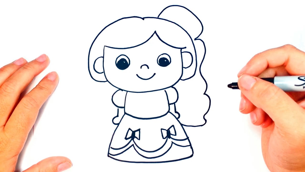 1280x720 How To Draw A Princess Princess Easy Draw Tutorial - Easy Princess Drawing