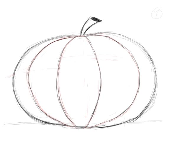 600x500 Drawing Pumpkin Faces - Easy Pumpkin Drawing