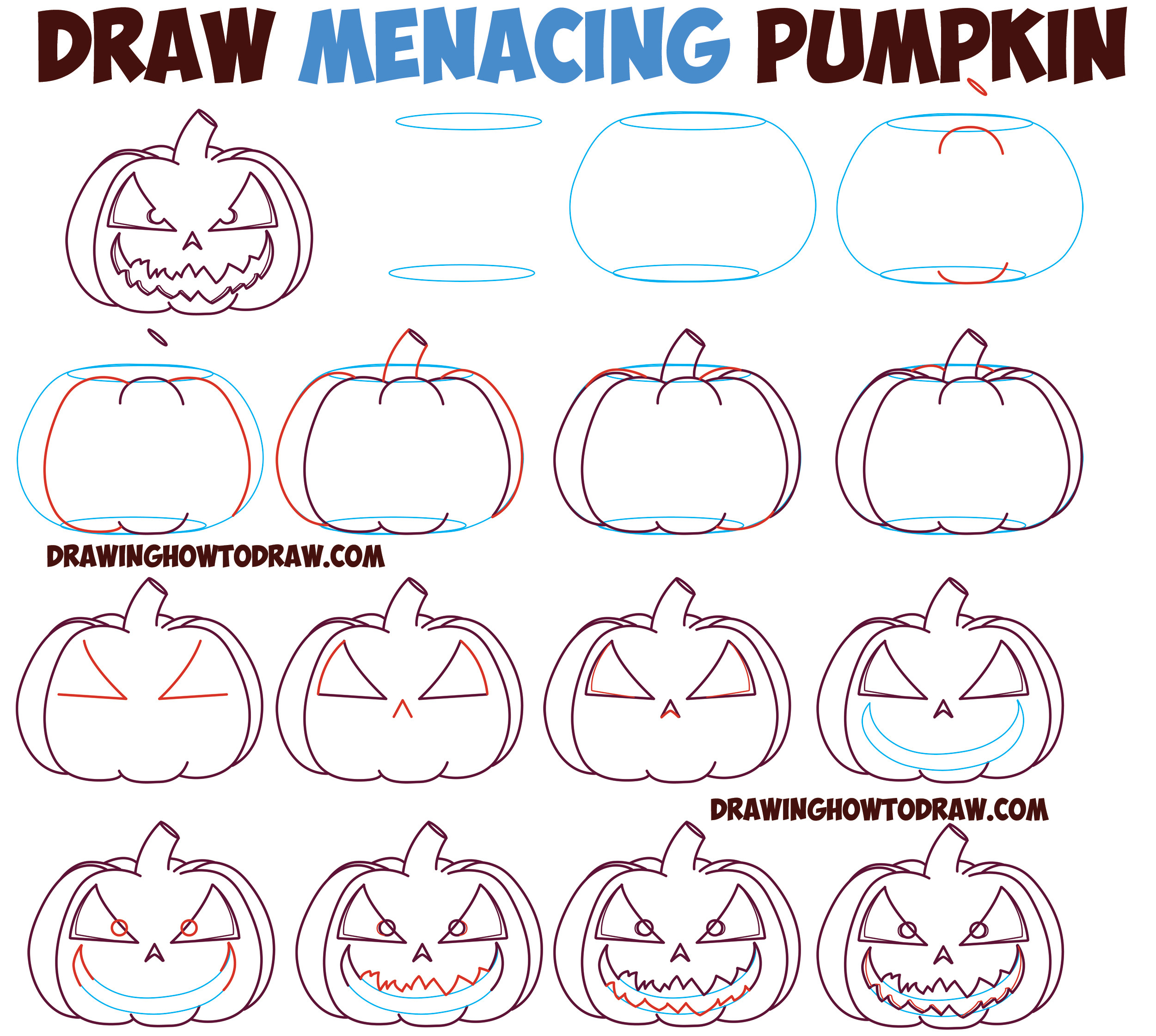 Easy Pumpkin Drawing at PaintingValley.com | Explore collection of Easy ...