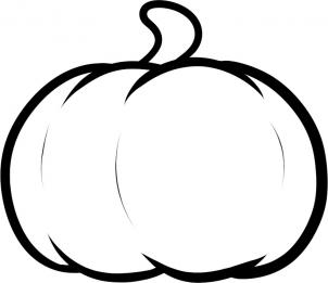 302x261 How To Draw Pumpkin - Easy Pumpkin Drawing