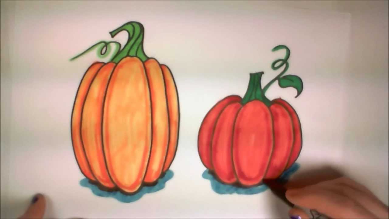 1280x720 learn how to draw easy pumpkins icanhazdraw! - Easy Pumpkin Drawing