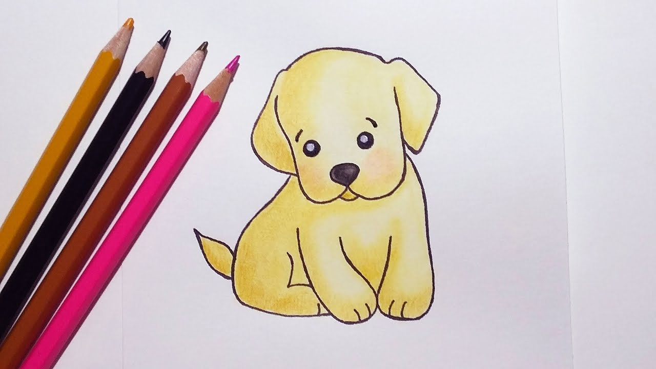 1280x720 How To Draw A Cute Puppy Easy - Easy Puppy Drawing