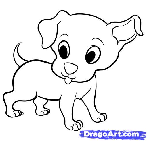 511x491 Step How To Draw An Easy Puppy - Easy Puppy Drawing