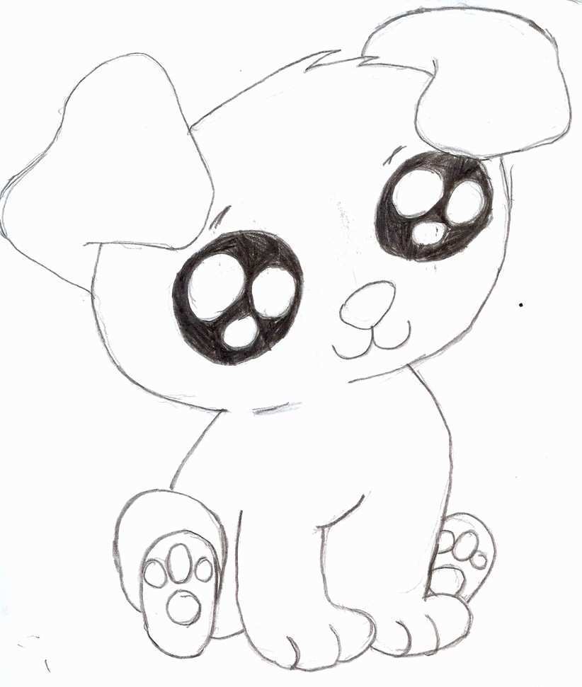 822x971 Cute Easy Puppy Drawing Cartoon - Easy Puppy Face Drawing