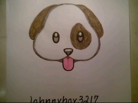 480x360 How To Draw Cute Dog Emoji Faces For Kids Cat Beginners Easy - Easy Puppy Face Drawing