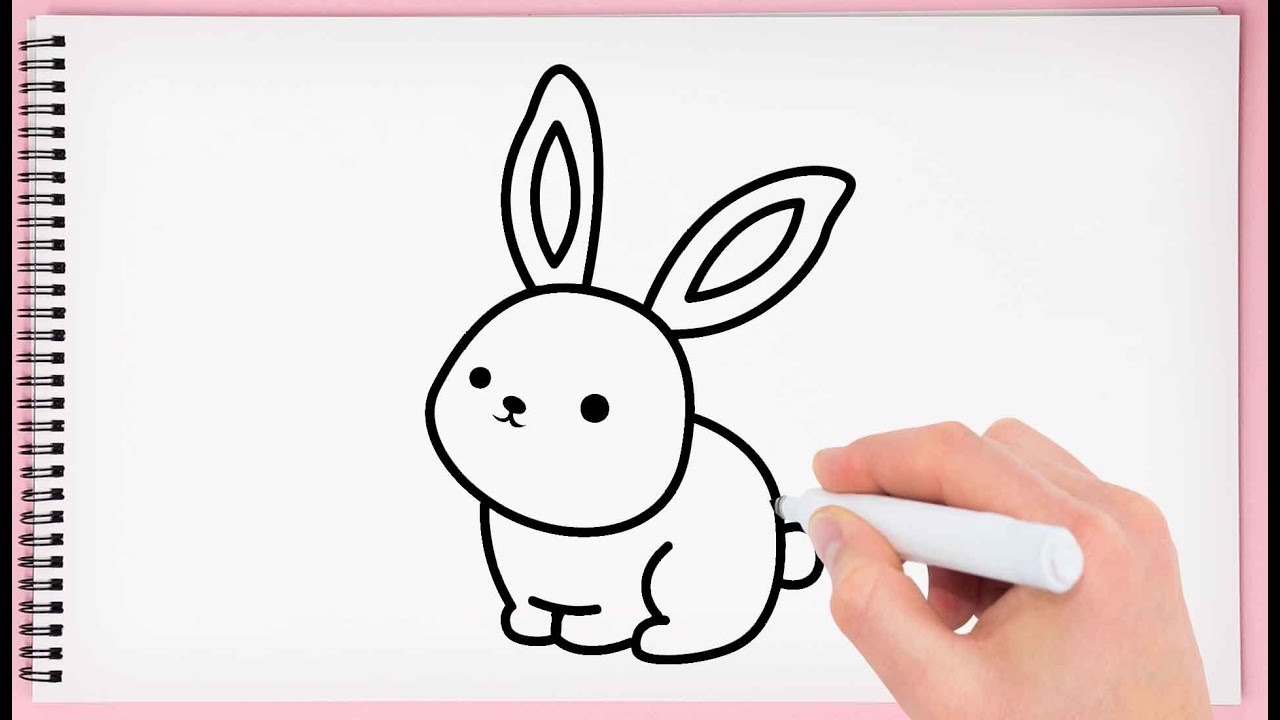 1280x720 how to draw rabbit easy for kids learn drawing rabbit easy - Easy Rabbit Drawing