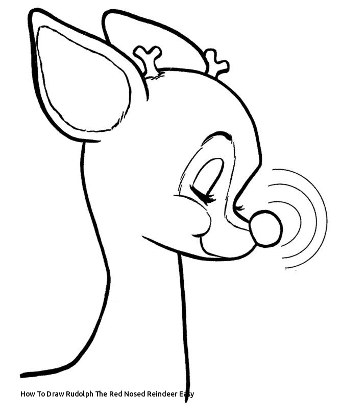 670x820 how to draw rudolph the red nosed reindeer easy best christmas - Easy Reindeer Drawing