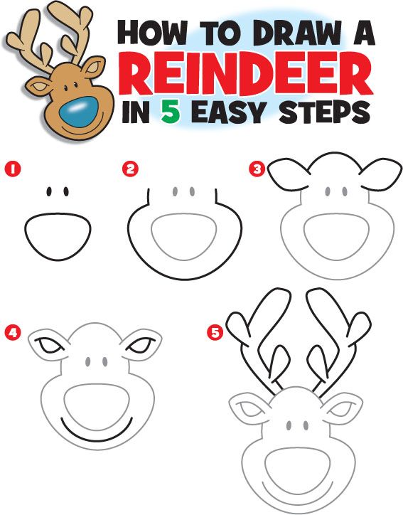 567x724 How To Draw A Reindeer Art Art! Art!! - Easy Reindeer Drawing