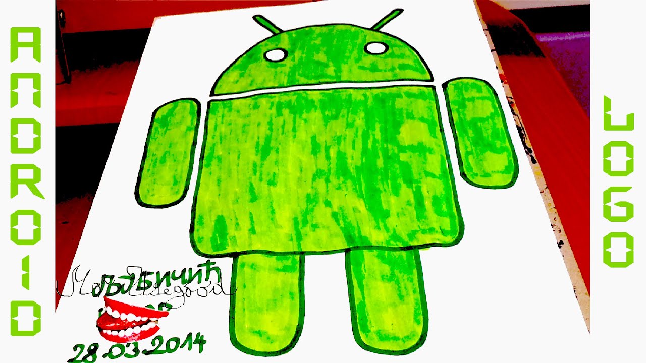 1280x720 How To Draw Android Logo Robot Step - Easy Robot Drawing