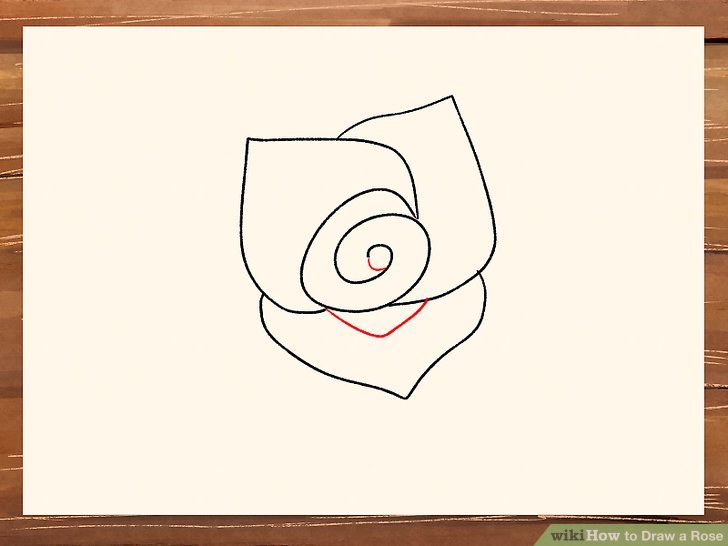 Easy Rose Drawing Step By Step