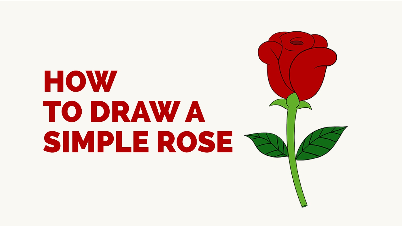 1280x720 How To Draw A Simple Rose In A Few Easy Steps Drawing Tutorial - Easy Rose Drawing Step By Step