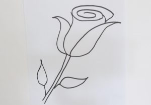 Easy Rose Drawing Tutorial at PaintingValley.com | Explore collection ...