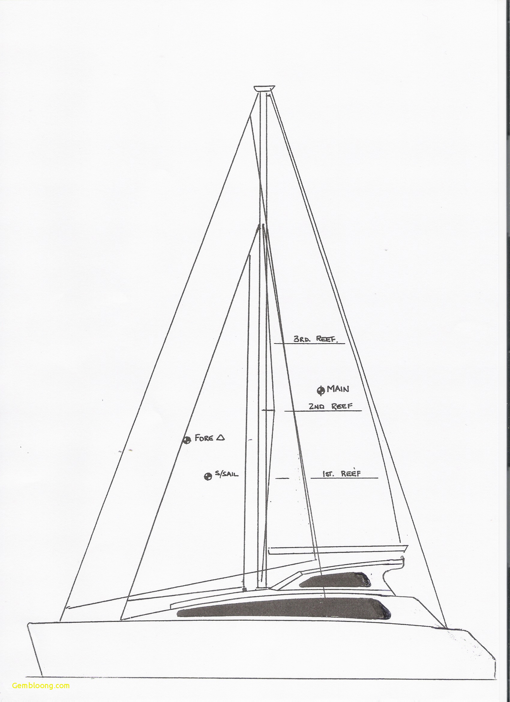 Easy Sailboat Drawing