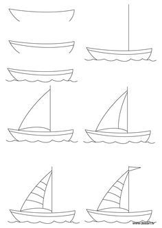 236x333 How To Draw A Sailboat, Step - Easy Sailboat Drawing