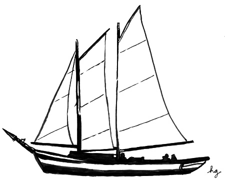 450x372 Simple Sailboat Drawing - Easy Sailboat Drawing
