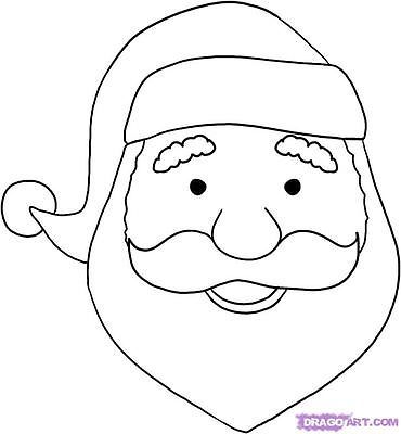 370x400 How To Draw A Cartoon Santa Face Drawing Made Easy How To Draw - Easy Santa Drawing