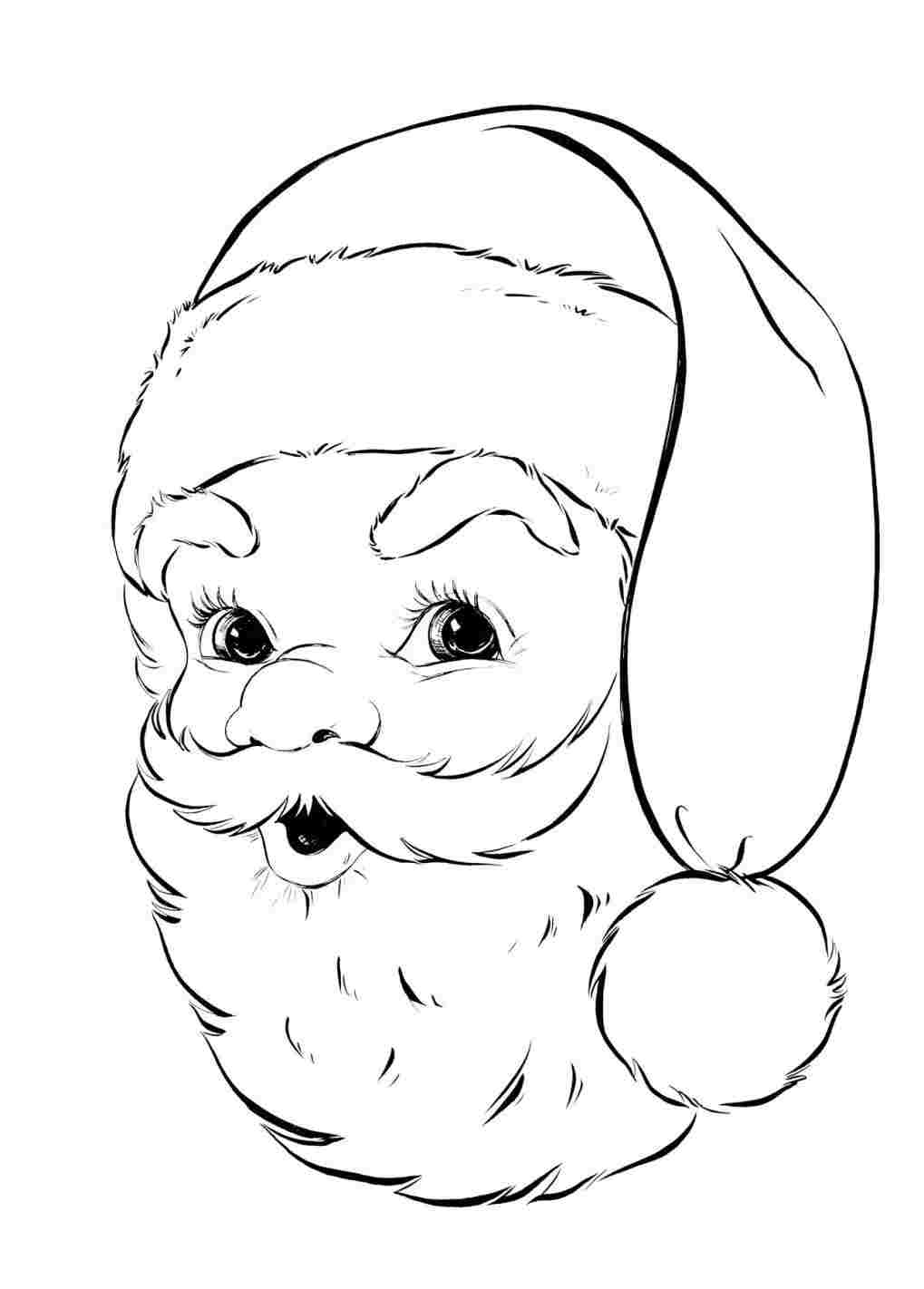 1019x1422 Easy Santa Drawing For Kids Step - Easy Santa Drawing