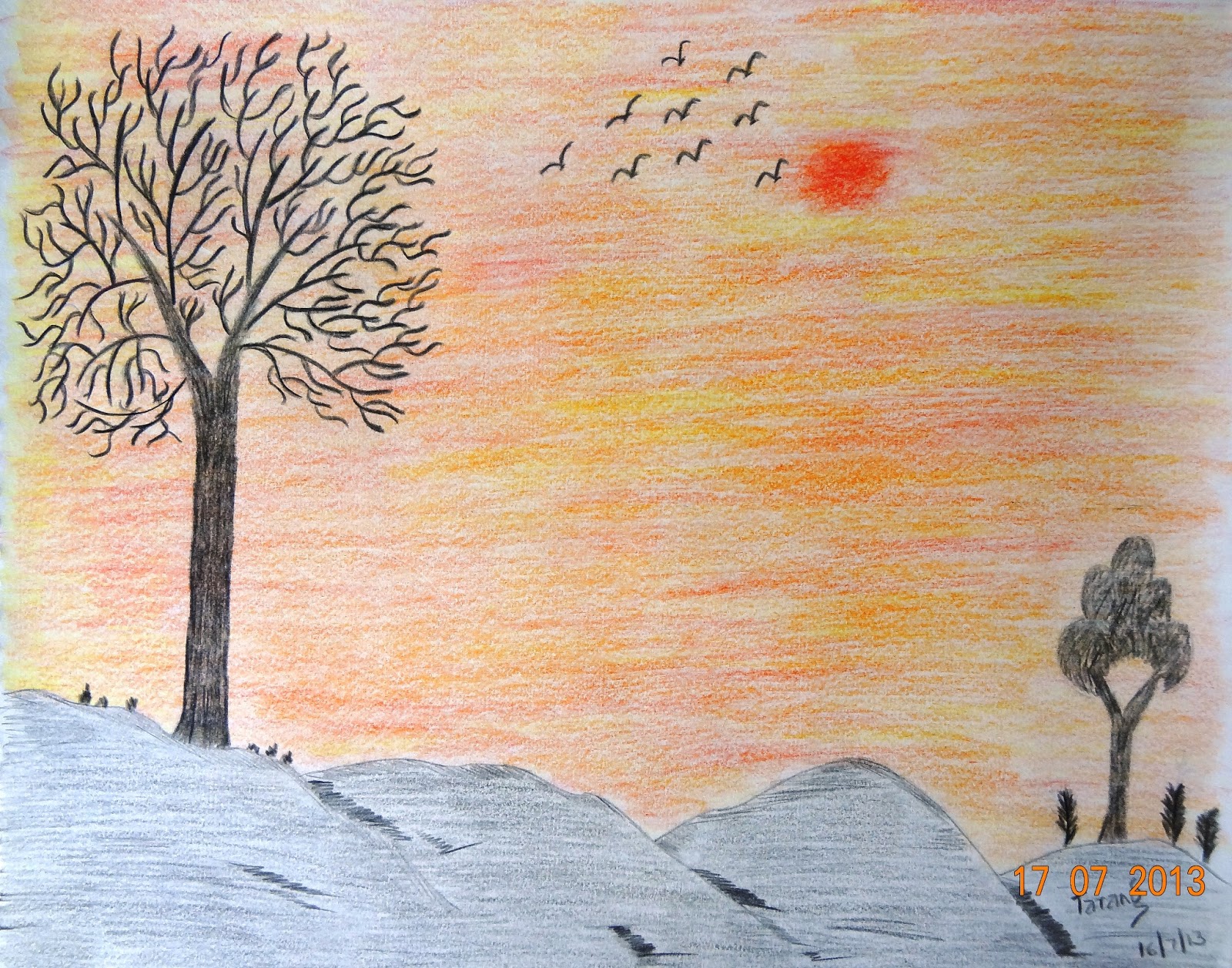 1600x1257 Basic Drawing For Kids Nature - Easy Scenery Drawing For Kids