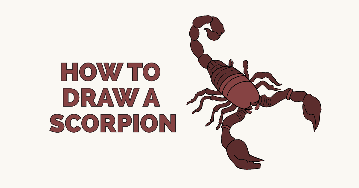 1200x628 How To Draw A Scorpion - Easy Scorpion Drawing