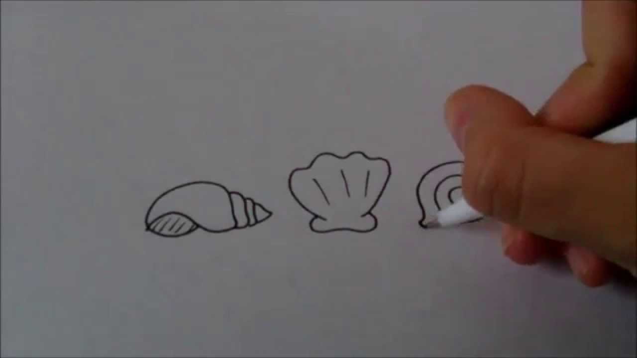 1280x720 Cartoon Seashells! - Easy Seashell Drawing