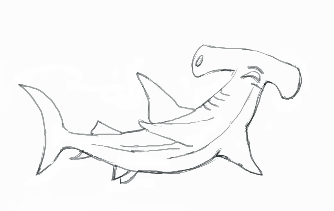 1150x728 Shark Drawing For Kids And Easy Shark Drawing How To Draw - Easy Shark Drawing