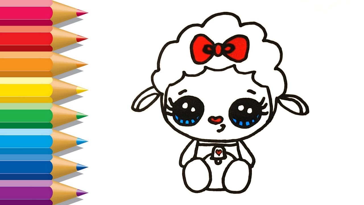 1280x720 How To Draw Cute Lamb Step - Easy Sheep Drawing